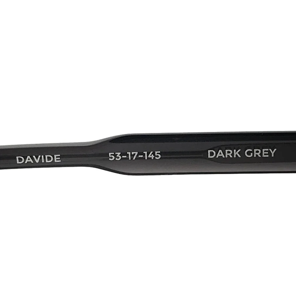 Lazzaro Eyeglasses Frames DAVIDE DARK GREY Rectangle Full Rim 53-17-145